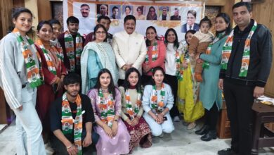 कर्नल संजय शांडिल की अगुवाई में 19 युवाओ ने थामा कांग्रेस का दामन