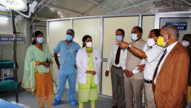 जिला मण्डी के भंगरोटू में मेक शिफ्ट अस्पताल