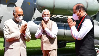 शिमला पहुंचे राष्ट्रपति , गौरव पूर्ण स्वागत