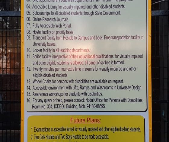 एचपीयू: दिव्यांग विद्यार्थियों की मुश्किलें हल करने के लिए होर्डिंग का सहारा एचपीयू: दिव्यांग विद्यार्थियों की मुश्किलें हल करने के लिए होर्डिंग का सहारा