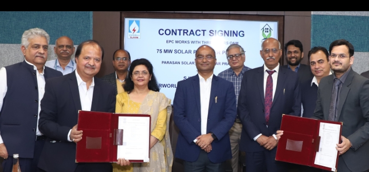 SJVN signs Contract Agreement for EPC of 75 MW Solar Project at Parasan Solar Park SJVN signs Contract Agreement for EPC of 75 MW Solar Project at Parasan Solar Park