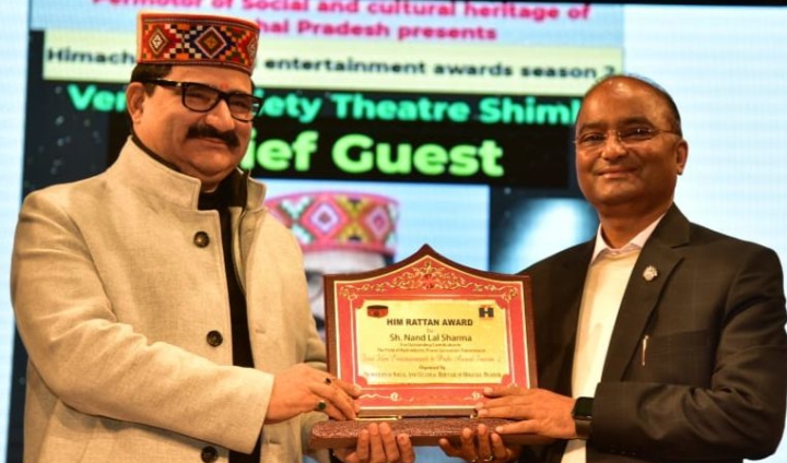 Director, SJVN, has been conferred with “HIM RATTAN” Award by Minister Director, SJVN, has been conferred with “HIM RATTAN” Award by Minister