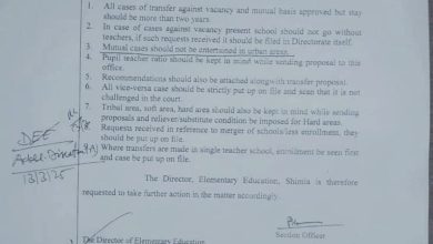 बड़ी ख़बर: ये है हिमाचल में शिक्षकों का ट्रांसफर प्रस्ताव