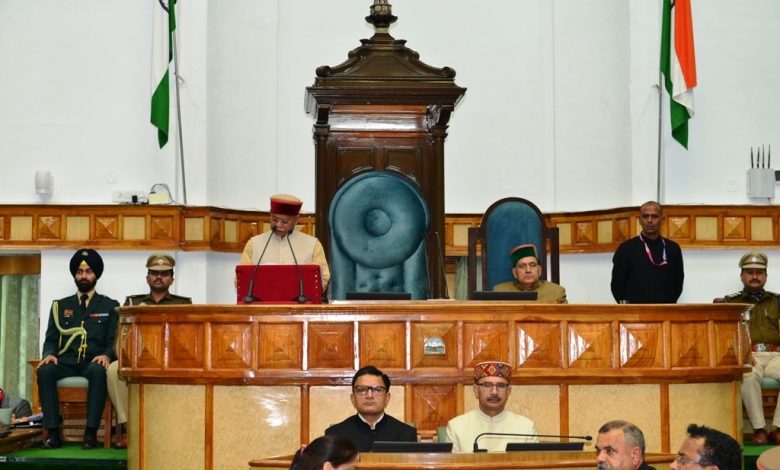 राज्यपाल शिव प्रताप शुक्ल ने आज हिमाचल प्रदेश विधानसभा के बजट सत्र के पहले दिन सदन को सम्बोधित किया