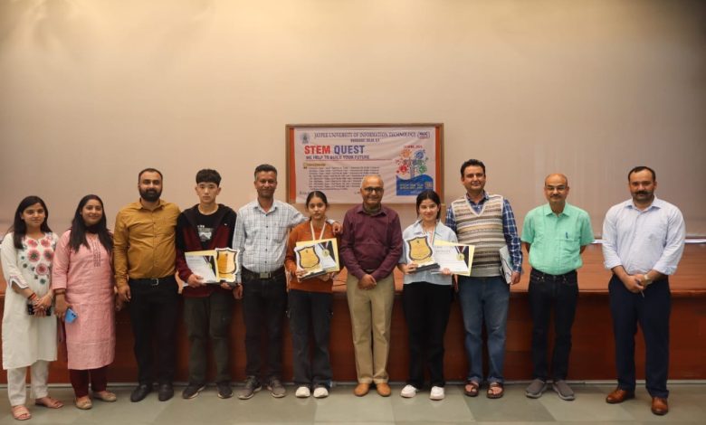 जेपी सूचना प्रौद्योगिकी विश्वविद्यालय (जेयूआईटी), वाकनाघाट ने एक राष्ट्रीय स्तर की प्रश्नोत्तरी प्रतियोगिताSTEM QUEST के अंतिम दौर का आयोजन किया जेपी सूचना प्रौद्योगिकी विश्वविद्यालय (जेयूआईटी), वाकनाघाट ने एक राष्ट्रीय स्तर की प्रश्नोत्तरी प्रतियोगिताSTEM QUEST के अंतिम दौर का आयोजन किया