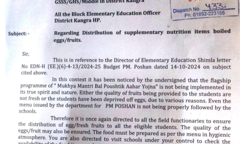 EXCLUSIVE: “ छात्रों को बासी फल” “मुख्यमंत्री बाल पौष्टिक आहार योजना” पर सवाल EXCLUSIVE: “ छात्रों को बासी फल” “मुख्यमंत्री बाल पौष्टिक आहार योजना” पर सवाल