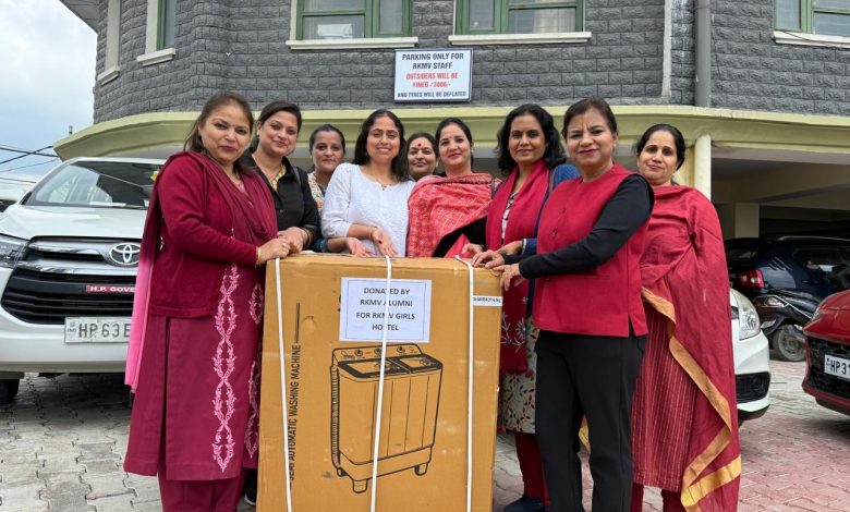 Washing Machine Donated by OSA to Sanik Hostel of RKMV