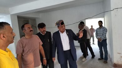 स्वास्थ्य भवन नोहरा धार का निरीक्षण