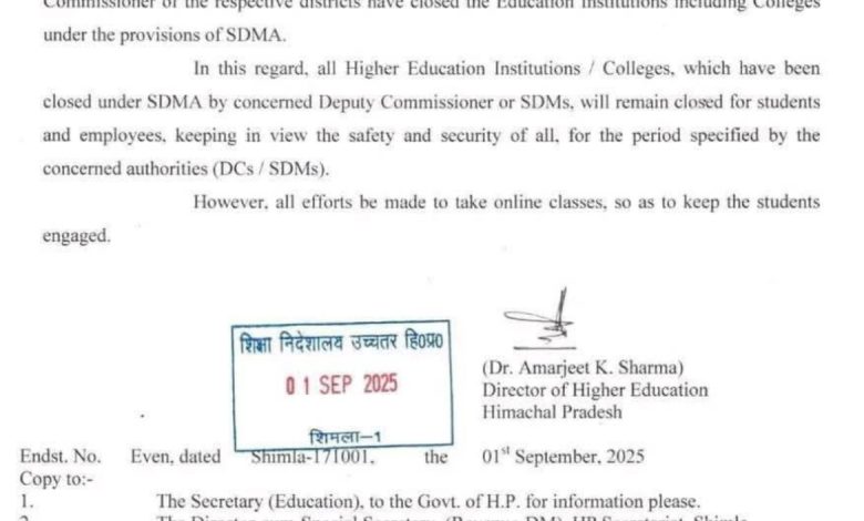 ऑनलाइन पढ़ाई करवाने के निर्देश