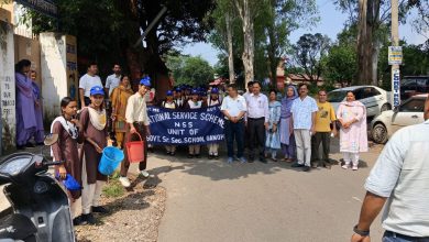 राजकीय वरिष्ठ माध्यमिक पाठशाला गनोह में स्वच्छता रैली का आयोजन किया