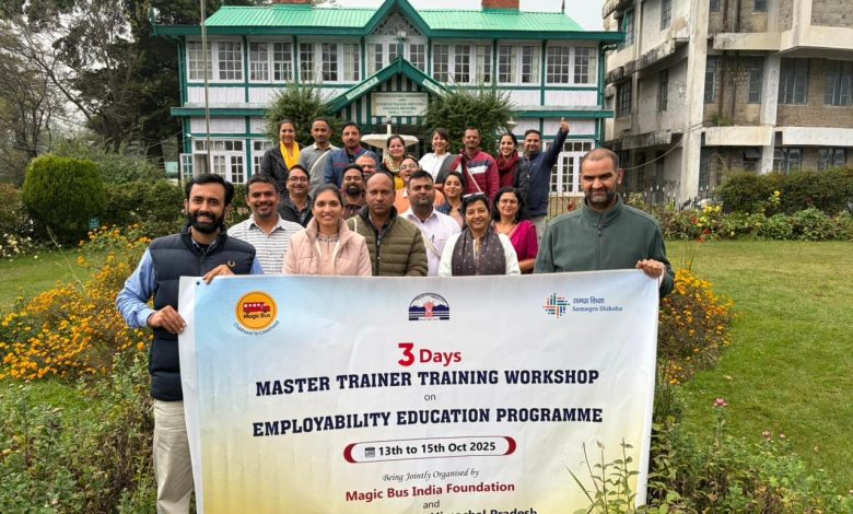 रोजगार योग्यता शिक्षा कार्यक्रम पर तीन दिवसीय मास्टर टीचर्स ट्रेनिंग कार्यशाला संपन्न