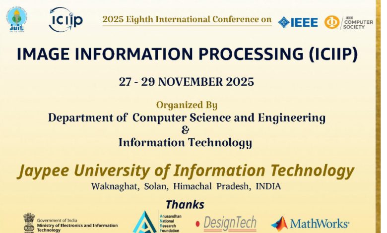 The Eighth International Conference on Image Information Processing (ICIIP–2025) isscheduled to be held from 27th to 29th November The Eighth International Conference on Image Information Processing (ICIIP–2025) isscheduled to be held from 27th to 29th November
