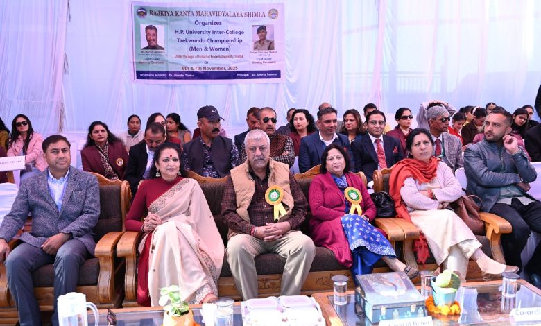 RKMV  में आज हिमाचल प्रदेश विश्वविद्यालय के अंतर्गत दो दिवसीय अंतर- महाविद्यालय ताइक्वांडो प्रतियोगिता का अगाज