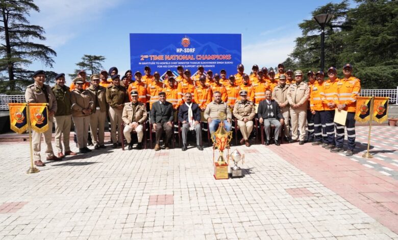 एसडीआरएफ का राष्ट्रीय सीएसएसआर प्रतियोगिता में अव्वल आना हिमाचल के लिए गर्व का क्षण – मुख्यमंत्री
