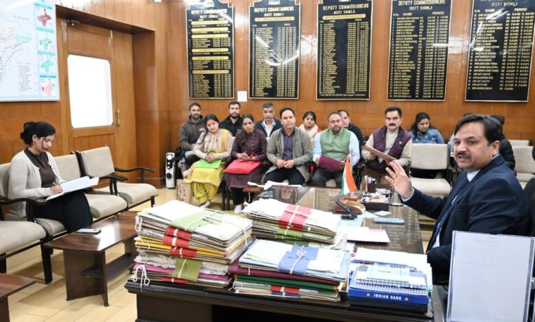 एसडीएम शिमला शहरी मानसून की तैयारियों के लिए अपने क्षेत्र में बनाए प्लान