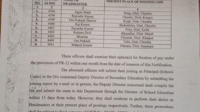 9 मुख्याध्यापकों को प्रिंसिपल पद पर पदोन्नति 9 मुख्याध्यापकों को प्रिंसिपल पद पर पदोन्नति