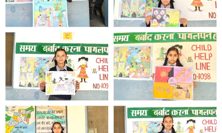 सहल स्कूल में तंबाकू के खिलाफ शपथ, नुक्कड़ नाटक और चित्रकला प्रतियोगिता आयोजित