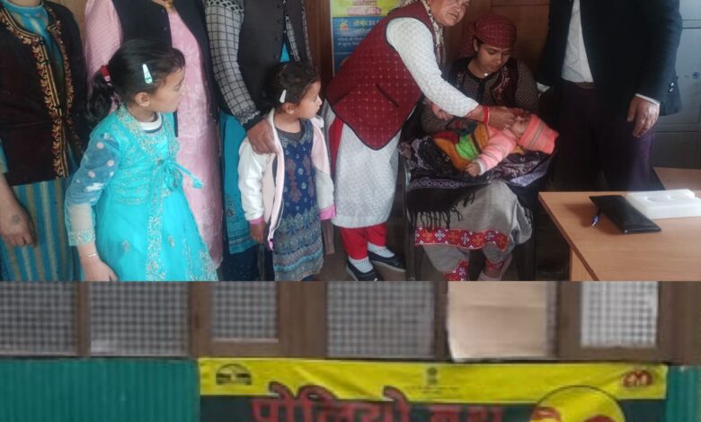 जिला शिमला में पल्स पोलियो अभियान को शानदार सफलता, पहले दिन 50,454 बच्चों को पिलाई गई पोलियो की खुराक