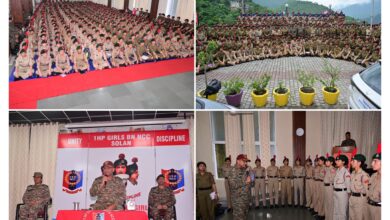 1 एच.पी. (गर्ल्स) बटालियन एनसीसी सोलन द्वारा वार्षिक प्रशिक्षण शिविर ATC-247 का आयोजन